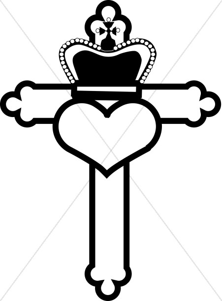 Sacred Heart Cross with Crown Thumbnail Showcase