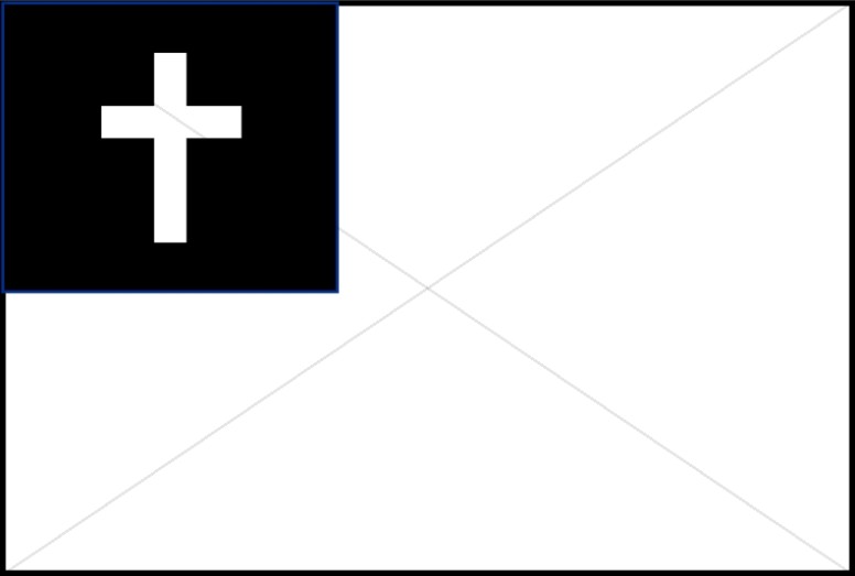 Black and White Christian Flag Thumbnail Showcase