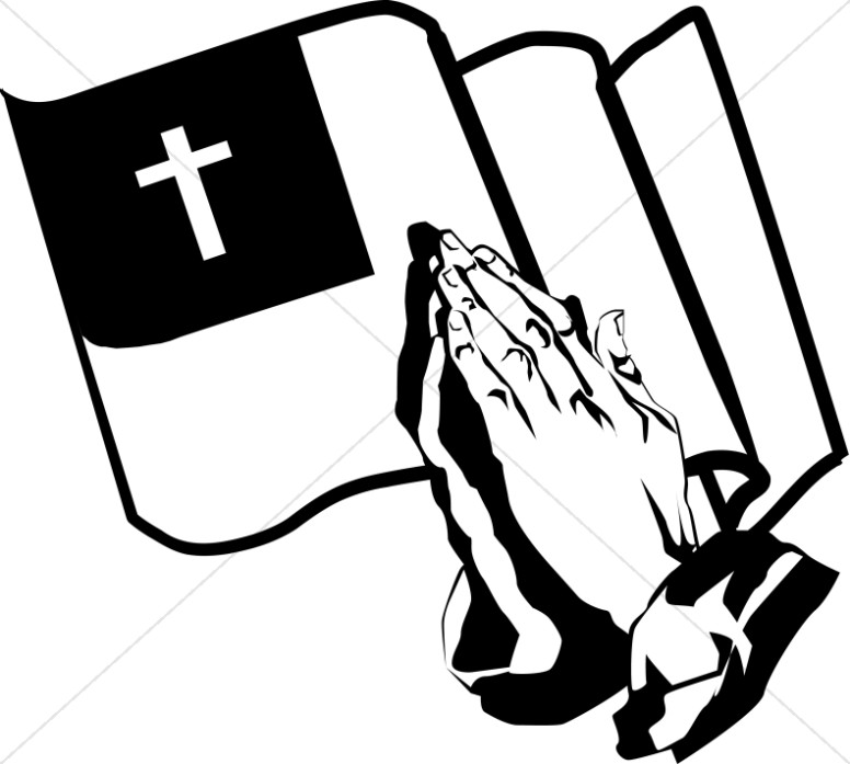 Praying Hands And The Christian Flag Thumbnail Showcase