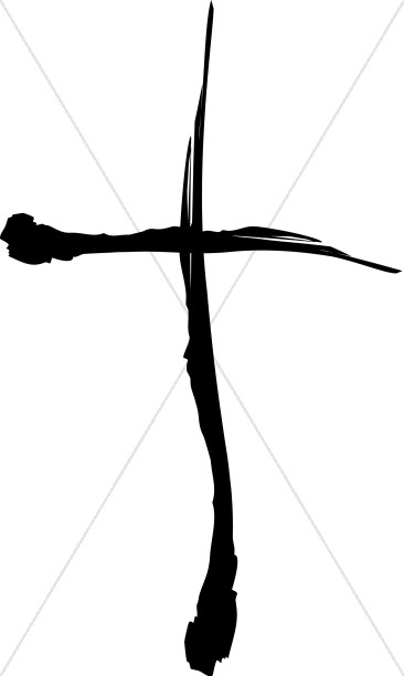 Painted Cross in Black