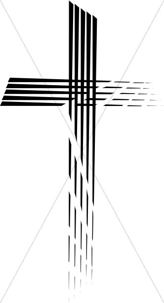 Contemporary Cross in Motion Stripes