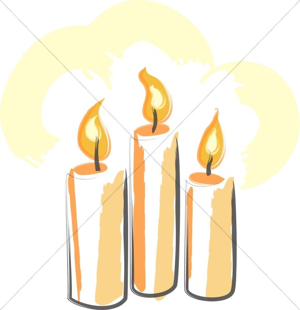 Trinity of Orange Candles