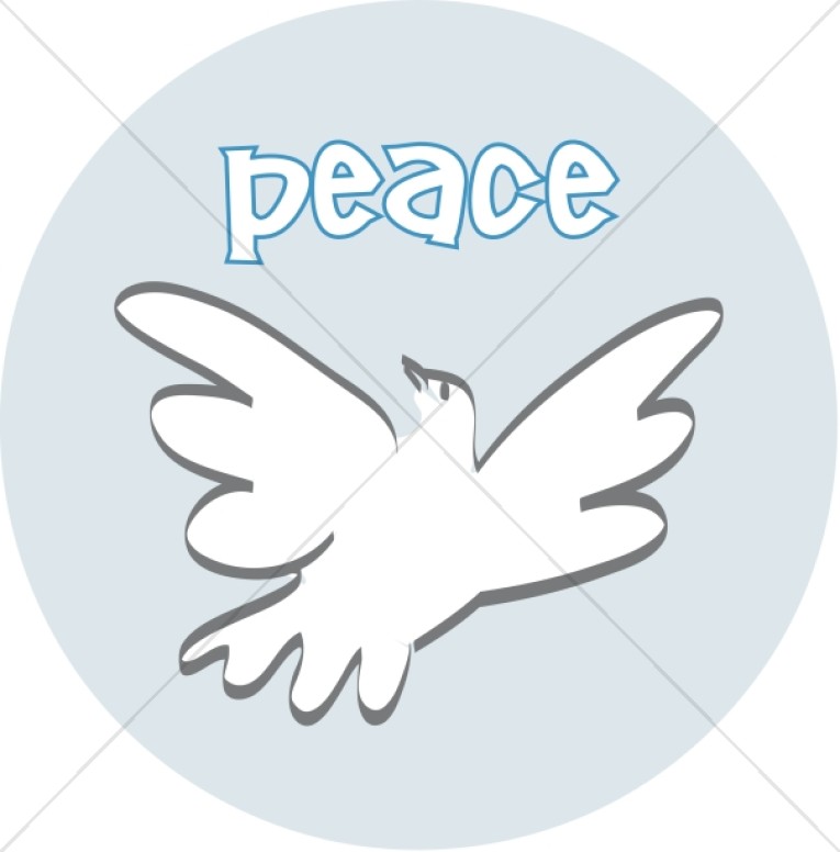 Peace with Dove Blue Circle Thumbnail Showcase