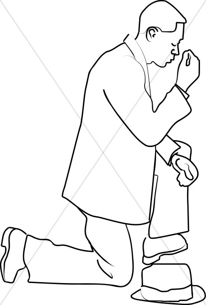 Man On  A Knee In Prayer Thumbnail Showcase