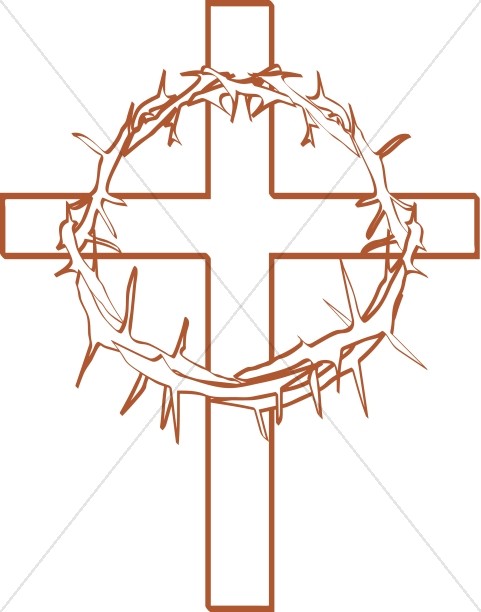 Crown of Thorns with Cross Outline Thumbnail Showcase