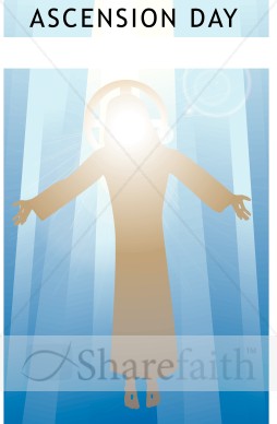 Picture of Jesus Ascending Clipart | Ascension Word Art