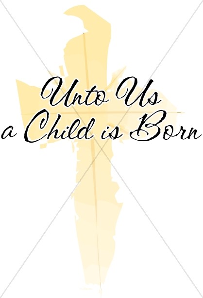 Unto Us a Child is Born Christmas Cross Thumbnail Showcase