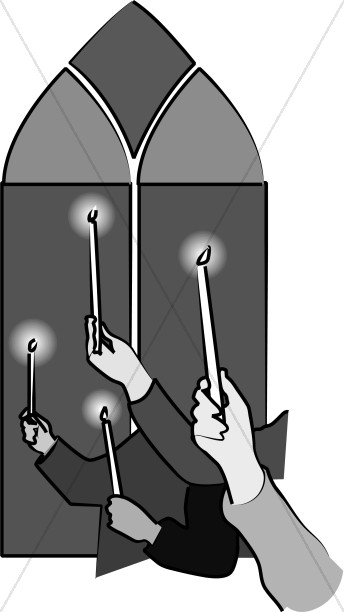 Grayscale Candle Holding Hands Thumbnail Showcase