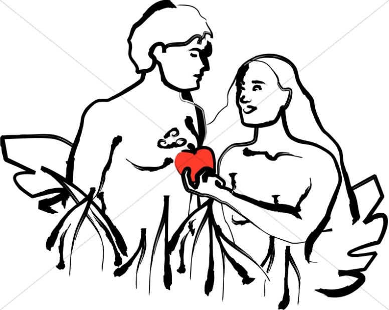 Religious Clipart of Adam and Eve Thumbnail Showcase