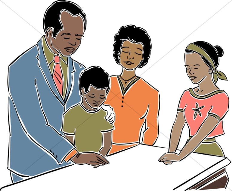 family prayer clip art