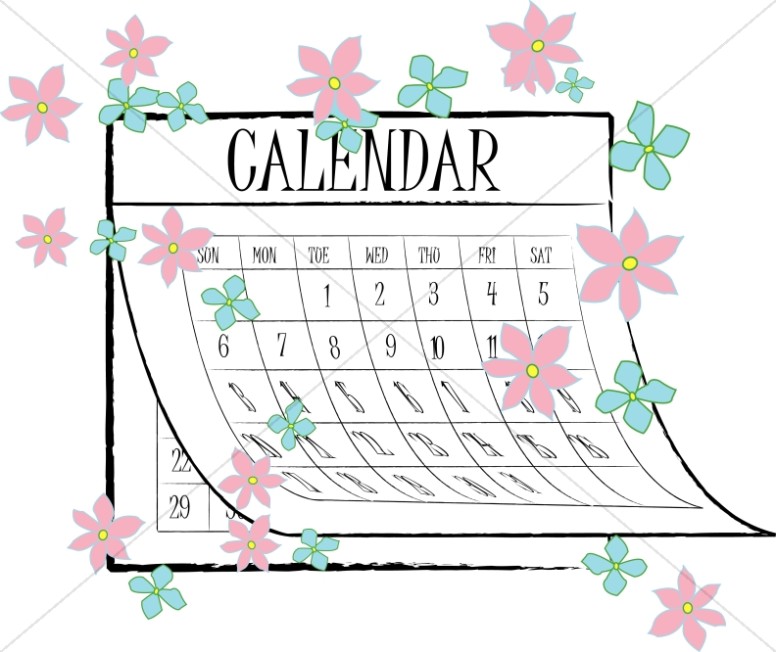 Springtime Flower Calendar Thumbnail Showcase