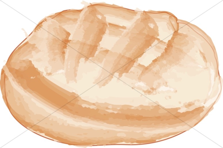 Watercolor Bread Loaf