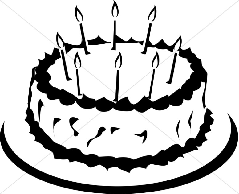 Simple Black and White Birthday Cake Thumbnail Showcase