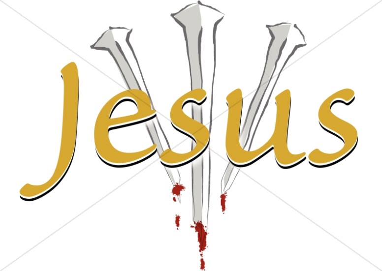Jesus' name with Three Nails