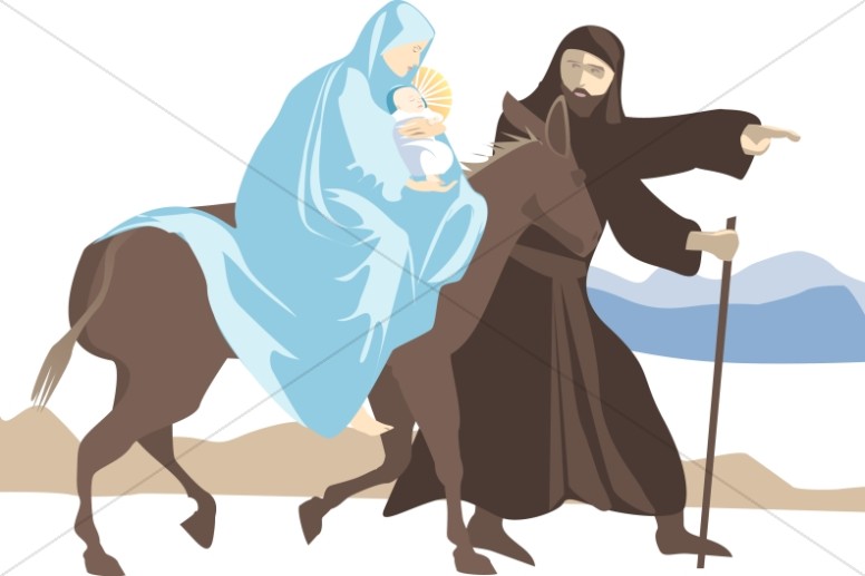 Holy Family Rides to Egypt