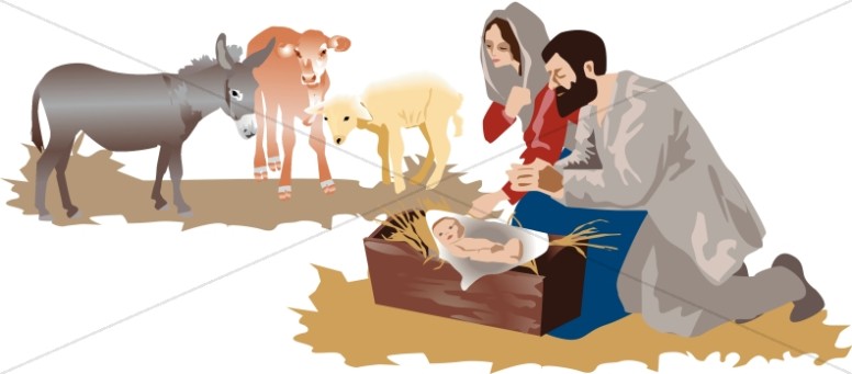 Manger Scene with Animals Thumbnail Showcase