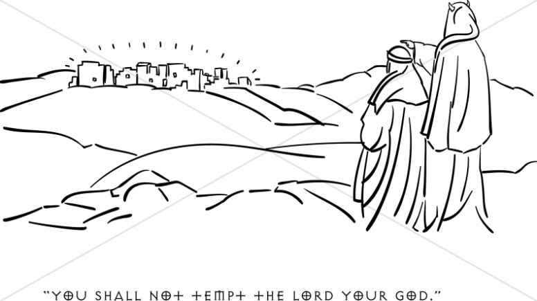 3 temptations of christ lds clipart