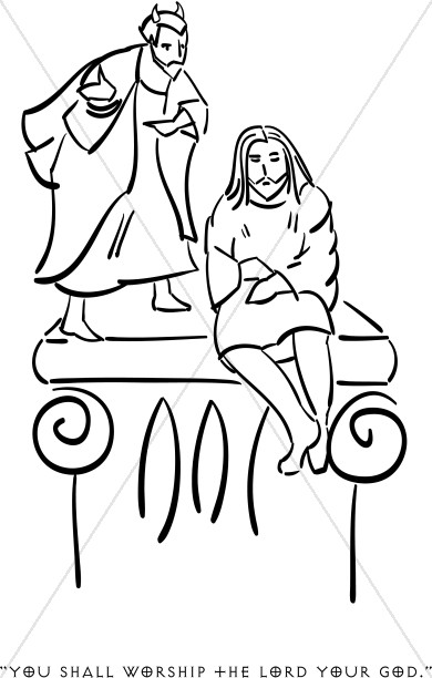 Satan Tempts Jesus Temptation Of Christ Clipart