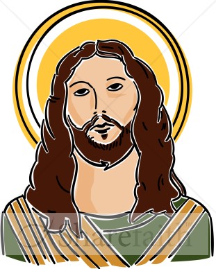 Jesus of Nazareth Looks to the Heavens | Jesus Clipart