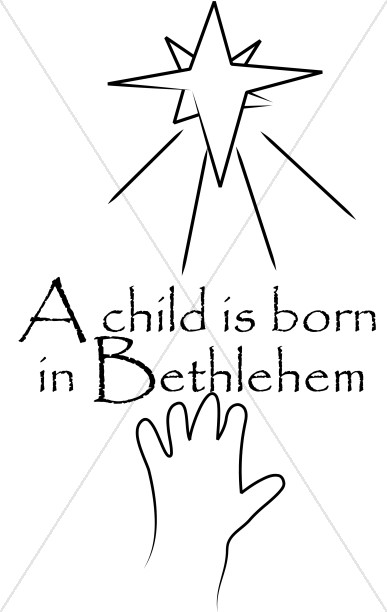 A Child is Born in Bethlehem line Art Thumbnail Showcase