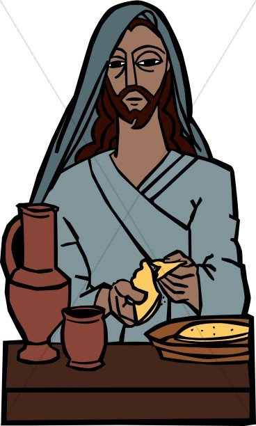 Jesus Breaks Bread at the Last Supper Thumbnail Showcase