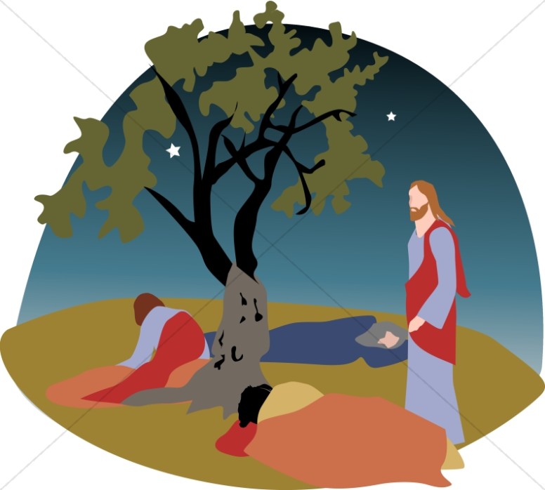 Jesus with Followers in the Garden of Gethsemane Thumbnail Showcase
