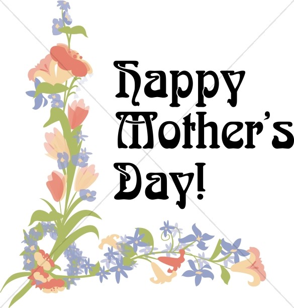 Happy Mother's Day with Floral Corner