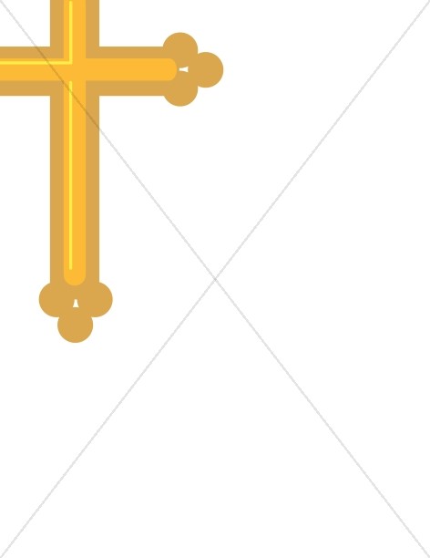 Gold Cross Page Corner