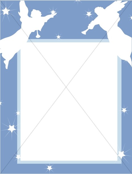 Blue Star Frame with Angel Cut Outs