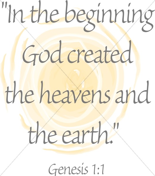 In The Beginning Quote from Genesis