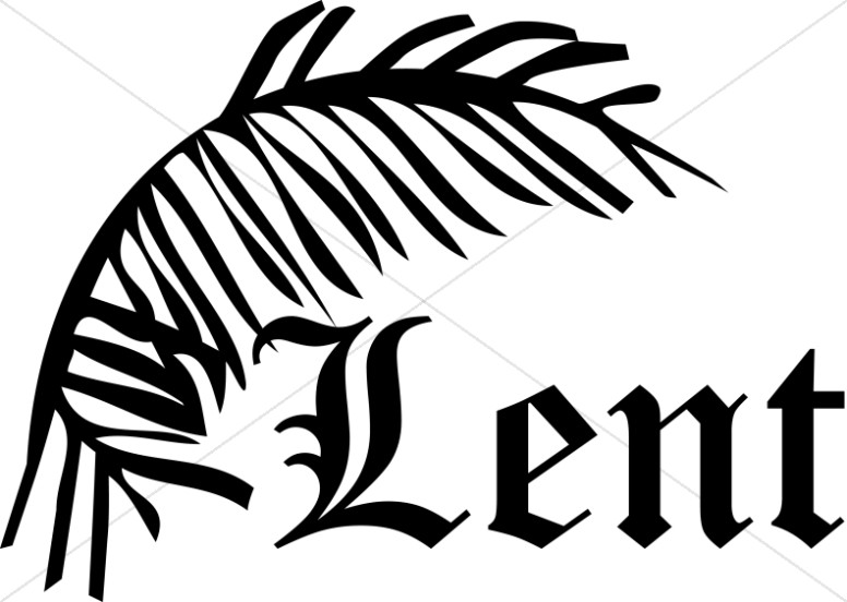 Lent text and Palm Leaves Thumbnail Showcase