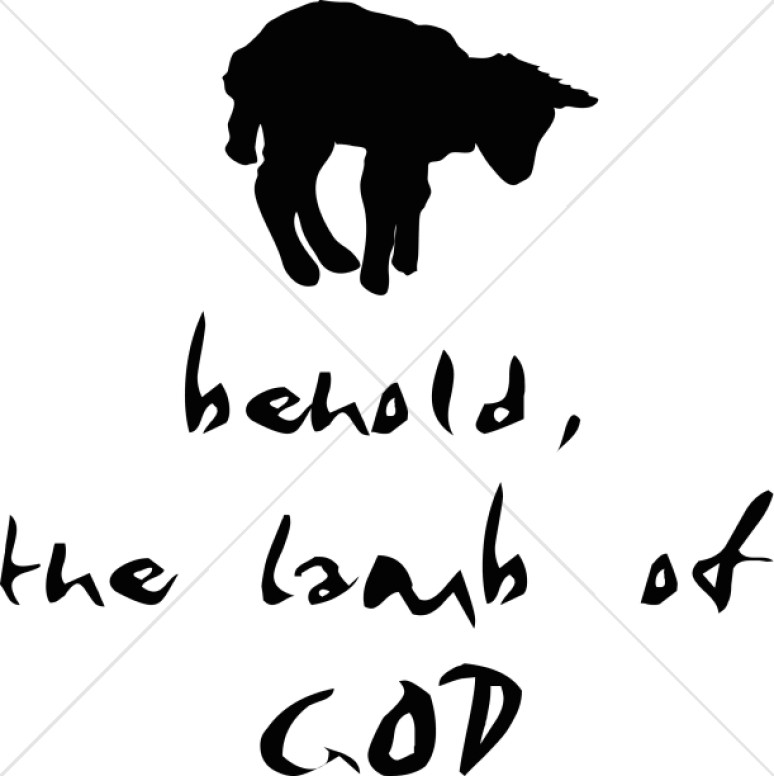 Behold the Lamb of God with Lamb Silhouette