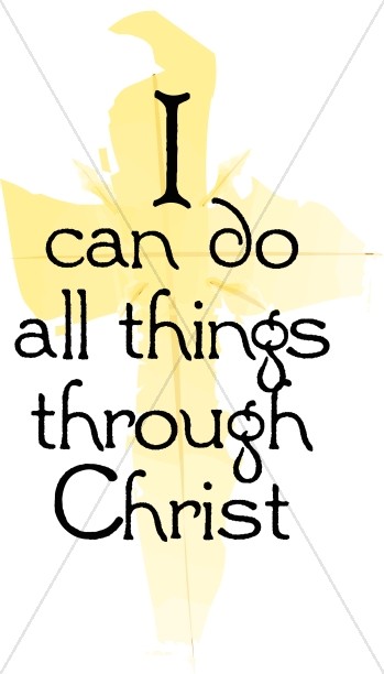 I Can Do All Things Through Christ with Gold Cross Thumbnail Showcase