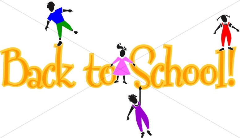 Yellow Back to School Words with Playful Kids Thumbnail Showcase