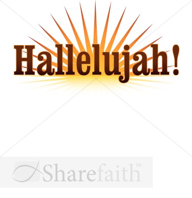 Hallelujah Sunrise | Inspirational Word Art