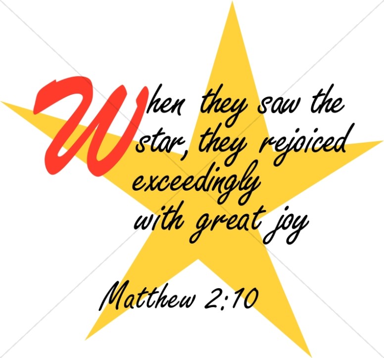 Matthew 2:10 with Five Pointed Star Thumbnail Showcase
