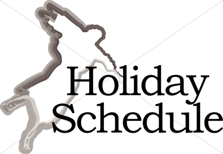 Holiday Schedule with Angel Silhouette Thumbnail Showcase