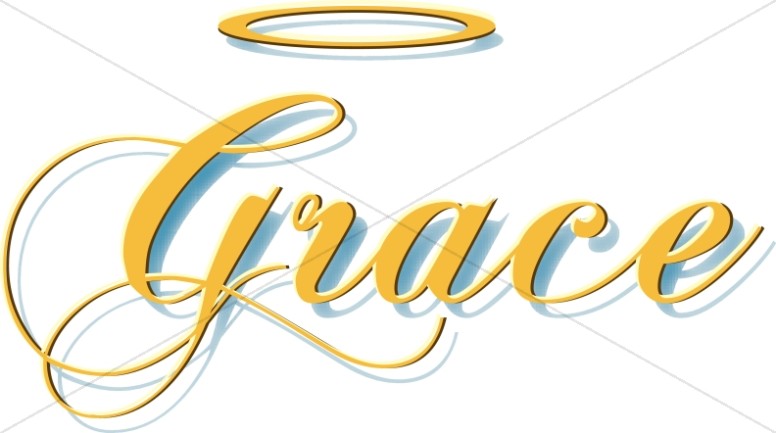Gold Grace Script with Halo