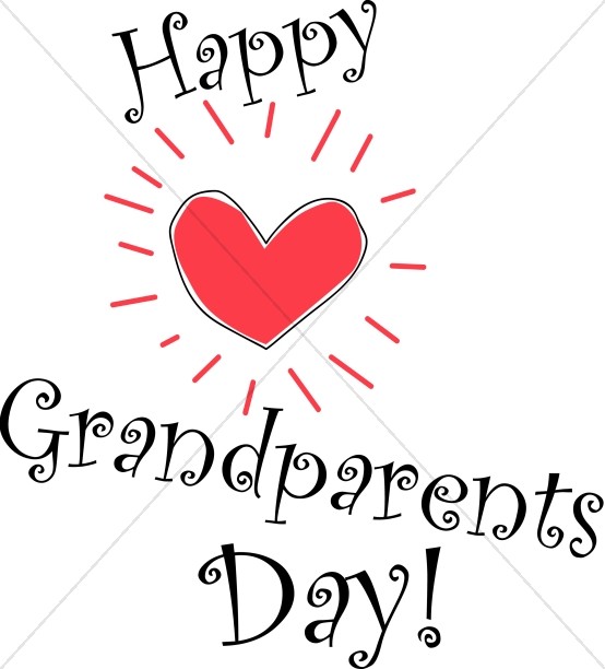 Happy Grandparent's Day with Shining Heart Thumbnail Showcase