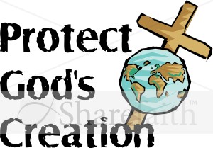 Protect God's Creation with World and Cross | Worship Word Art