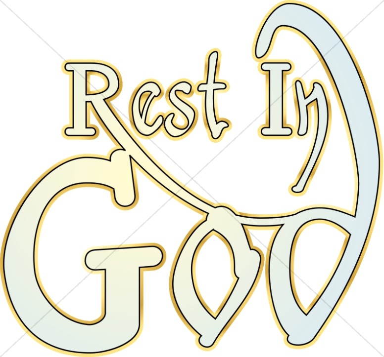 Rest in God Gold and Blue