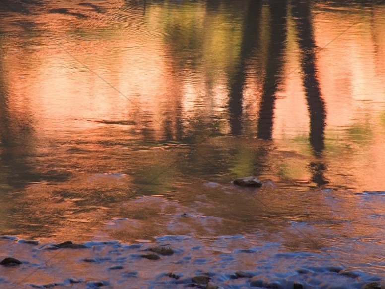 Sunset Reflection in River Thumbnail Showcase