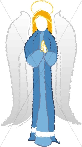 Angel with Halo Clipart Thumbnail Showcase