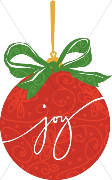 Red JOY Christmas Ornament Thumbnail Showcase