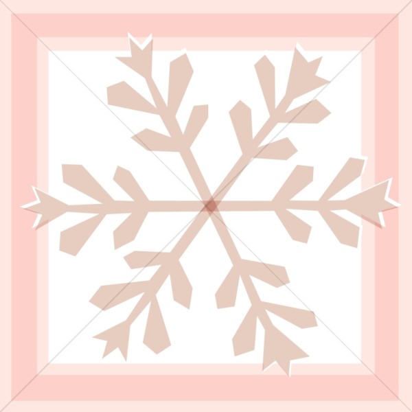 Red Snowflake in Square