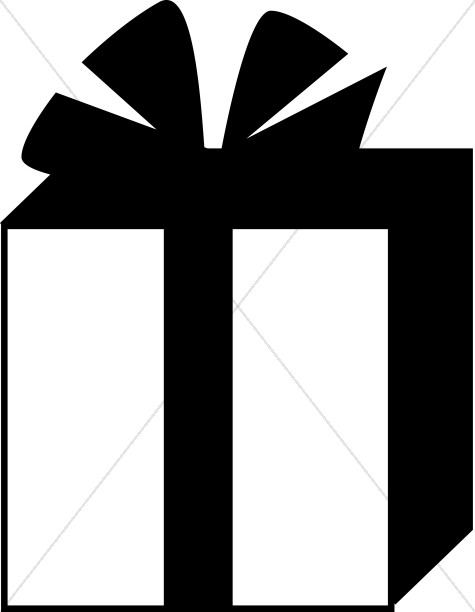 Simple Black and White Gift Box Thumbnail Showcase