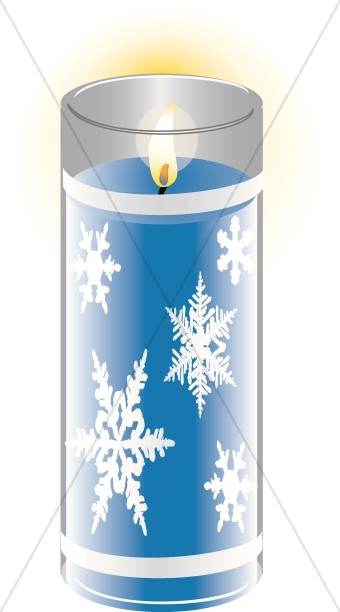 Wintertime Snowflake Candle Thumbnail Showcase