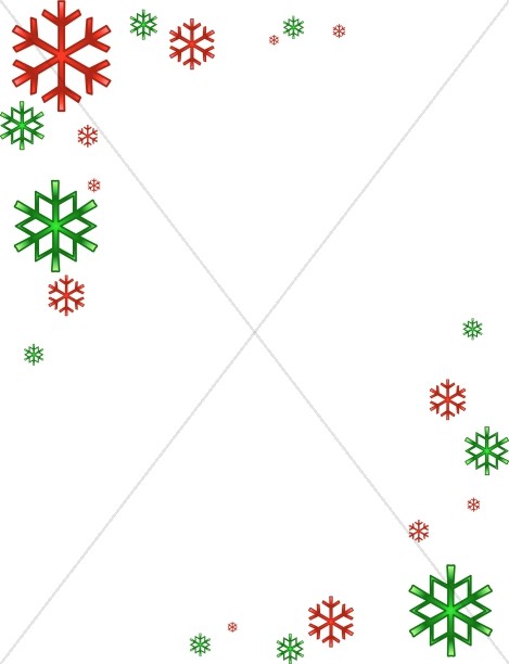 Modern Christmas Snowflake Corners