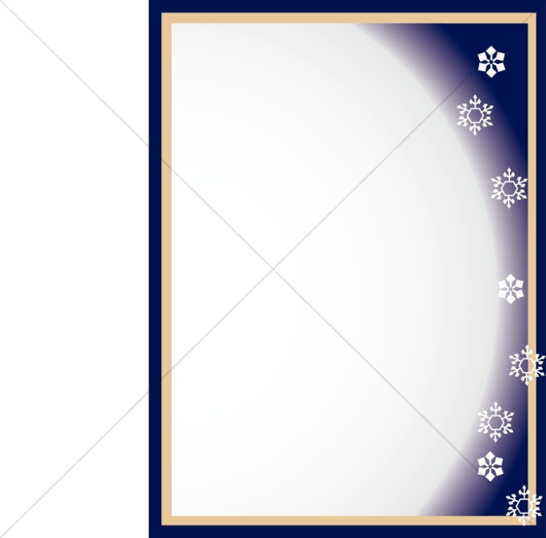 Full Moon with Snowflakes Frame