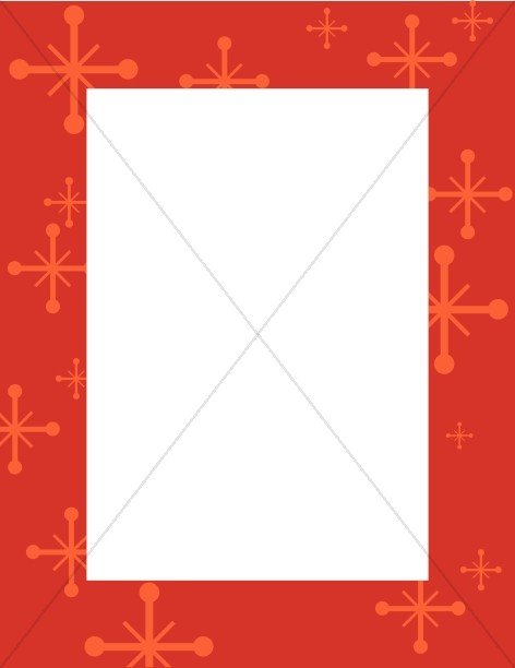 Red Frame with Star Accents